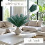 Kunstpampasgras, kleur groen, 5 stelen, 55 cm lengte, kunstmatig pampasgras woonkamer, droogbloemen voor slaapkamer, bruiloft, boho-decoratie