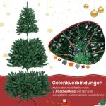 Kunstkerstboom, 180/225/275 cm, dennenboom met metalen standaard, kunstboom kerstklapsysteem, pvc-naalden, ideaal voor thuis, kantoor, winkels en hotels, groen (225 cm)