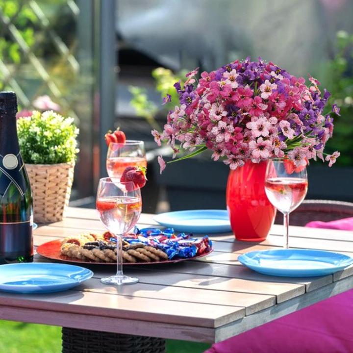 9 bundels zoals echt balkon, , weerbestendig, kunstplanten, buiten, uv-bestendig, balkonbloemen voor balkon, decoratie, tuin, outdoor