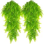 Kunsthangplanten, 4 stuks, hangende Boston varen, plastic planten, uv-bestendig, nepplanten, groene planten voor buiten, binnen, balkon, tuin, kamerdecoratie