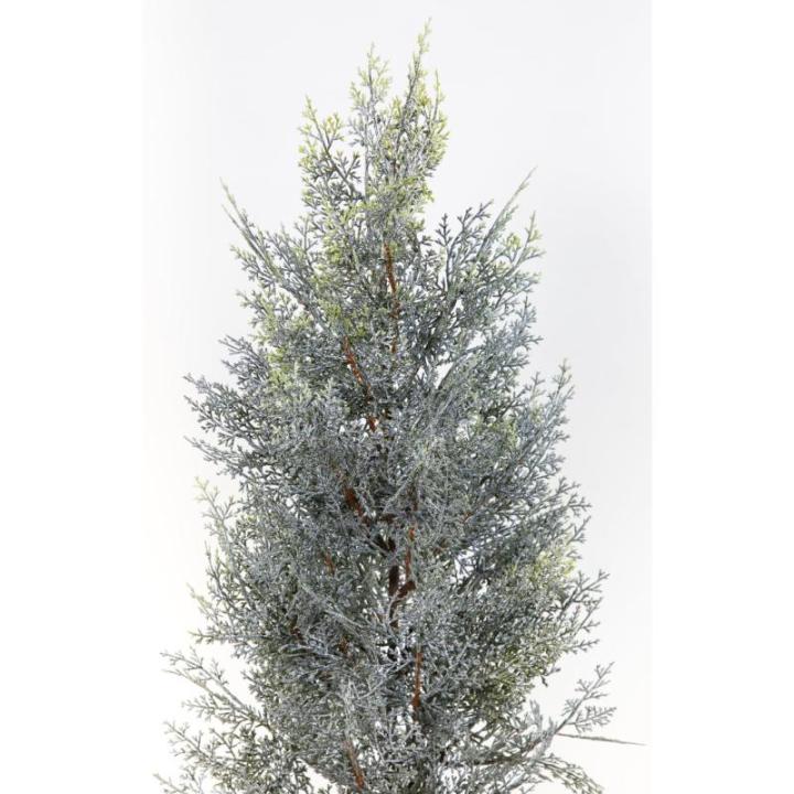 Zeder/Konifere in Schneeoptik im Topf GA künstliche Thuja Pflanze Kunstbaum Dekobaum (60x30cm)