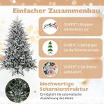 Kunstkerstboom, 180 cm, dennenboom met 260 ledlampen en sneeuw, 8 transformatiemodi, kerstboom met dichte takken