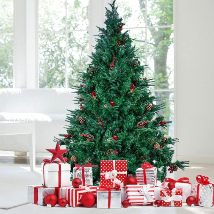 Künstlicher Bleistift-Weihnachtsbaum, 2,1 m, künstlicher Weihnachtsbaum, grün, Festliche Dekoration, buschiger Weihnachtsbaum für den Innenbereich, für Partydekoration (Größ