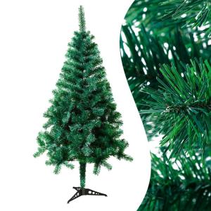 Pvc-kunstkerstboom, 120 cm, 180 takken, natuurgetrouw, kerstdecoratie, kerst, snel op te zetten, klapsysteem, moeilijk ontvlambaar en standaard, groen