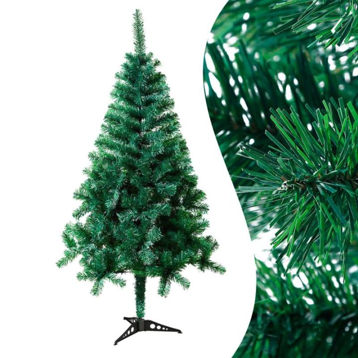 Pvc-kunstkerstboom, 120 cm, 180 takken, natuurgetrouw, kerstdecoratie, kerst, snel op te zetten, klapsysteem, moeilijk ontvlambaar en standaard, groen