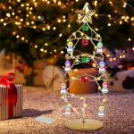 Gepersonaliseerde familienaam, kerstboom, kristal, boom met naam, metaal, Kerstmis, sneeuwpop, boom, familieboom, kerstdecoratie, cadeau voor familie, stijl 9-1