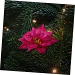 21 STK künstliche Blumen für Weihnachtsbaum gefälscht funkeln Hochzeitsdeko weihnachtsdeko kunstpflanze künstliche Pflanzen glitzernde weihnachtsblume Weihnachtsglitzerblumen S