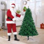 1,67 m künstlicher Weihnachtsbaum, unbeleuchtet, künstlicher Weihnachtsbaum mit Scharnier, 850 Zweigspitzen und faltbarem Metallständer, Weihnachtsweihnachtsbaum für Zuhause, B