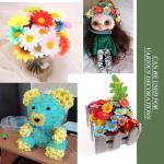 100 stuks mini kunstmatige zonnebloemhoofden kunstmatige gerbera madeliefje bloemen hoofden voor doe-het-zelf handwerk (gemengd)