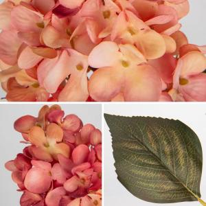 3 STKS Herfst Nep Hortensia Zijde Bloemen 27,5 inch Hoge Kunstmatige Hortensia, Rose Roze Kunstbloem Zijde Hortensia Lange Stengel voor Bloemstuk Herfst Decoraties