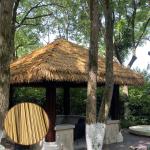 Simulatie strobaksteen dak kunstmatige stro stro tegels plam, decoratie stro dak voor Tiki hutten bar tuin terras dek paviljoen muur (grootte: 6 stuks, strogeel)