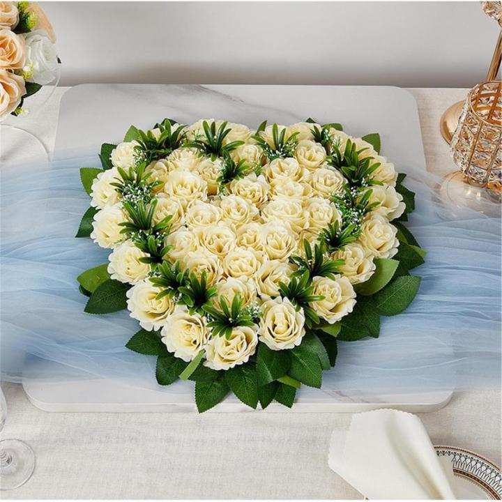 Künstliche Blumensträuße, künstliches Rosenarrangement für Hochzeit, Tafelaufsatz, Valentinstag, Dekoration, Foto-Requisiten