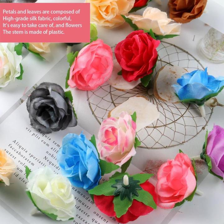 80 stuks kunstbloemen, kunstbloemen, rozen, kunstbloemen, kunstbloemen, namaakrozen, decoratie, zijden bloemen, kunstbloemen om te knutselen, voor bruiloft, feest, decoratie, doe-h