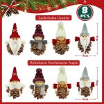 Kleine kerstversiering, 8 stuks dennenappels, kerstboom, kerstkabouter, kleine dennenappels, decoratie, mini-kabouter, boomversiering, Kerstmis, decoratieve kabouter, kersthanger