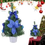 Weihnachtsbaum,Tisch-Weihnachtsbaum - Kleine Tannenbaumdekorationen,Weihnachtskiefernbaum mit gewebter Basis für Fenster, Wand, Baum,