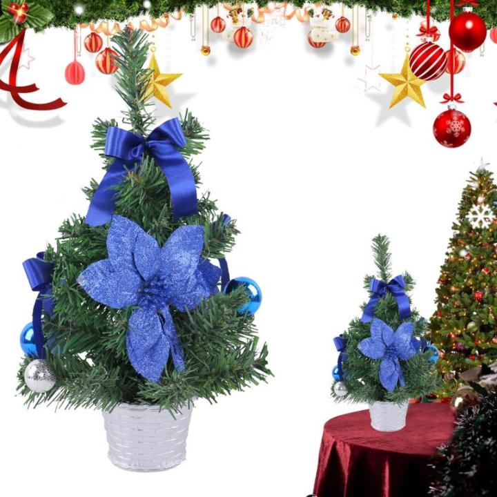 Weihnachtsbaum,Tisch-Weihnachtsbaum - Kleine Tannenbaumdekorationen,Weihnachtskiefernbaum mit gewebter Basis für Fenster, Wand, Baum,