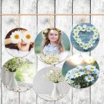 100 stuks , lentebloemen, decoratie, 4,5 cm, , madeliefjes, bloemkoppen, decoratie, bloemen, knutselen voor het decoreren van tuin, bruiloftsfeest, knutselen (wit)