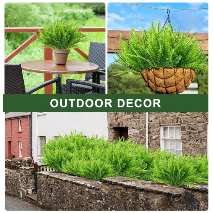8 stuks kunstvarenplanten, , varenplanten, decoratieve planten, varen, zoals echt groen, voor tafeldecoratie, tuin, vaas, decoratie