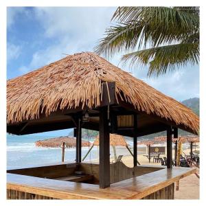 Künstliche Strohrolle, Künstliches Strohdach, Gefälschte Strohdach, Simulation Strohfliese, Künstliche Palmenstrohrollen, Synthetische Palmenstroh Paneele, Für Garten Terrasse