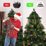 Kerstverlichting met ring, 400 leds, kerstboom lichtketting met 8 strengen, 2 m, kerstverlichting, lichtnet voor 150 cm - 240 cm boom (warm wit)