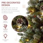 Kunstkerstboom, plastic kerstboom, dennenboom, kunstkerstboom, snel op te bouwen, kunstkerstboom, kerstboom, kunstkerstboom, Nordmann-spar kunststof, groen met sneeuw, 180 cm