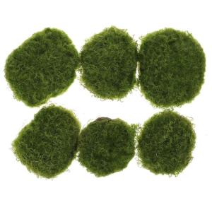6 Stück Moosstein Requisiten Pflanzendekor Künstlicher Stein Ornament Garten Moosige Steine Künstliche Moossteine Falscher Moosstein Bonsai Stein Dekor Gefälschte
