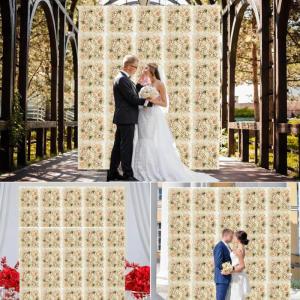 Künstliche Blumen-paneele, Für Outdoor-Indoor-hochzeitshintergrund-wanddekoration, Leicht (13,8 X 13,8 Zoll)(Color:30pcs)