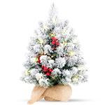 Kunstkerstboom (20-inch witte slanke kerstboom met verlichting)