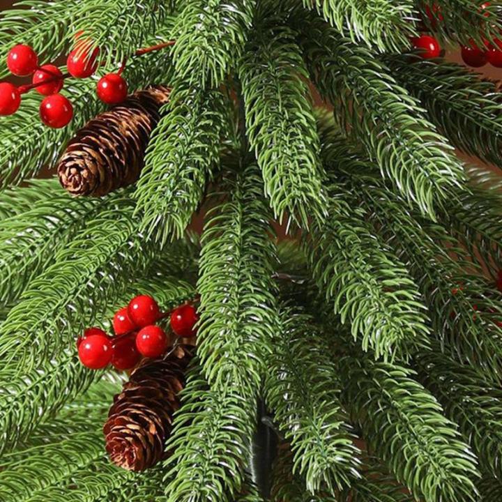 Weihnachtsdekoration, Mini-Weihnachtsbäume mit beflockten Nadeln, Beeren, Dekoration, dekorierte Bäume, Küche, Tischplatte, künstliche Weihnachtsdekoration für den Innen- und 