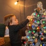 Kerstboomverlichting met ring en 8 slingers, 48 leds, waterdicht, kerstverlichting voor 60 cm, 90 cm, 120 cm, dennenboom, kleurrijk