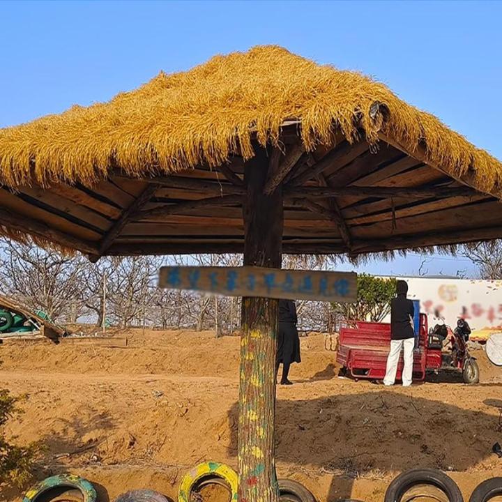 Künstliches Strohdach Matten, Mexikanische Reetdach Palmgras Rolle, PE-Kunststoffpalmen-Dachrasenrolle, Entenblindgras Gefälschtes Strohdach, Für Garten, Zaun, Terrasse, Basteln