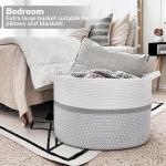 Wasmand, opbergmand, wasmand voor kinderen, opbergmand kinderkamer, mand, opbergmand, grote kerstboommand, mand voor deken, babyspeelgoed, 55 x 35 cm