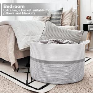 Wasmand, opbergmand, wasmand voor kinderen, opbergmand kinderkamer, mand, opbergmand, grote kerstboommand, mand voor deken, babyspeelgoed, 55 x 35 cm