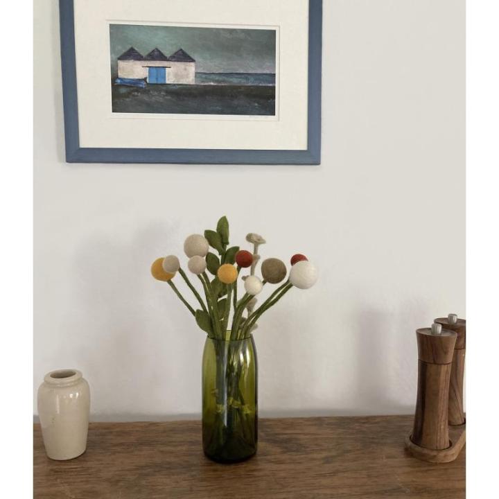 - Vilten bloemen boeket bloemen van vilt - boeket bloemen - Fair Trade - handgemaakt (woestijnzand), enkele bloem: 31cm