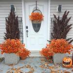 Kunstbloemen, herfst, 8 bundels kunstbloemen, herfstdecoratie, kunstbloemen, herfst, balkonplanten, zijden bloemen, herfsttakken, herfstdecoratie voor binnen en buiten, tuin, tafel