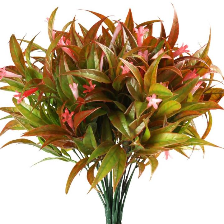 Artificieel Faux Hangende Morning Glory Bloemen (4 Pak) - Binnen/Buiten Nep Groene Planten voor Huis, Tuis, Hangplanten, Bosjes, Bruiloftguirlande en Kantoordecoratie