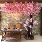 Dichte Kunstmatige Kersenbloesem Bomen Roze Wensboom Prachtige Zijden Nep Sakura Bloemenboom voor Binnen Buiten Huwelijkspartij,2x1.5m