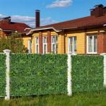 4 stuks kunstheggen, plantenwand, 50 x 50 cm, panelen met veelzijdige bladeren, gesimuleerd gazon, kunstplant, wandplant voor muur, balkon, tuin, groen