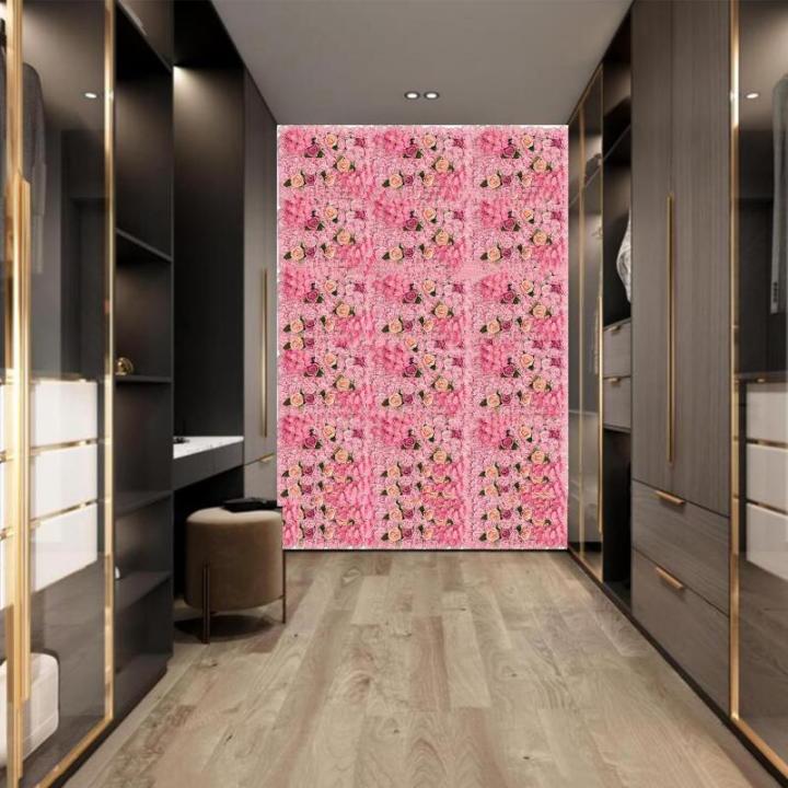 Blumenwandpaneel, 23,62 X 15,75 Zoll Rosa Künstlicher Hortensien-blumenhintergrund, Für Hochzeitsfeier-Blumen-hintergrunddekoration(Color:6pcs)
