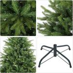 Unbeleuchtete, aufklappbare Premium-Weihnachtsbäume aus Fichte, Metallständer, aufklappbare Zweige, einfache Montage for Zuhause, Büro, Party(10FT)