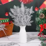 10 stücke Weihnachten Künstliche Kiefer Nadeln, 10, 6 Zoll Glitzer Kiefer Stems Kiefer Blätter Branchen Faux Zeder, Frosted Künstliche Kiefer Needles Branchen, für Weihnachten
