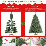 Nordmann Premium kunstkerstboom, 210 cm, natuurgetrouwe voorbehandelde dennennaalden, dichte takken, dennenboom met handgemaakte houten standaard, 600 takjes