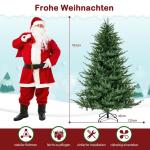 180 cm kunstkerstboom verlicht, scharnierende kerstboom met 8 lichtstanden, 280 warmwitte LED-lampjes, 788 takuiteinden van PE & PVC, dennenboom, kunstkerstboom, groen