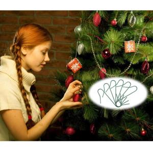 300 kogel, S-haken in groen, S-haken, kleine snel voor kerstboomversiering, dubbele haken voor kerstboom, perfect voor kerstbal, decoratieve , herbruikbaar