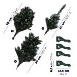 Kunstkerstboom, 180 cm, Made in EU, realistische kerstboom van pvc-folie, natuurgetrouwe kerstboom, kunstdennenboom met stevige plastic standaard, kunstdennen, Emma, 180 cm