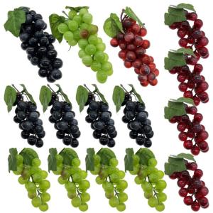 15 spiesen kunstdruiven kunststof druiven plastic fruit kunstmatige kunstmatige kunstmatige kunststof druiven voor bruiloftsfeest decoratie foto rekwisieten