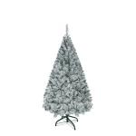 Kunstkerstboom, 150 cm, pvc, automatische kunstkerstboom met standaard, kunstkerstdecoratie, met flocking, sneeuw