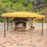 Künstliches Strohdach, Künstlicher Palmdach Paneele, Künstliches Strohschuppendach, Simulation Strohdach Fliese, Synthetisches Palmenstroh, Für Holzhaus Gartenzäunen Pavillon(
