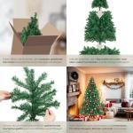 Künstlicher Weihnachtsbaum, dichter Tannenbaum künstlich, flexibel biegbare künstliche Tannenzweige, inkl. Stahlbaumständer, Weihnachtsbaum als Weihnachtsdeko, grün - 230 cm, 
