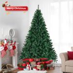 Kunstkerstboom 120/150/180/210 cm pvc-materiaal verdikte takken, opvouwbaar met robuuste sokkel, groen, 210 cm